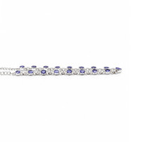 0.67 Ct. Violet Tanzanite Bezel Necklace, Silver Image