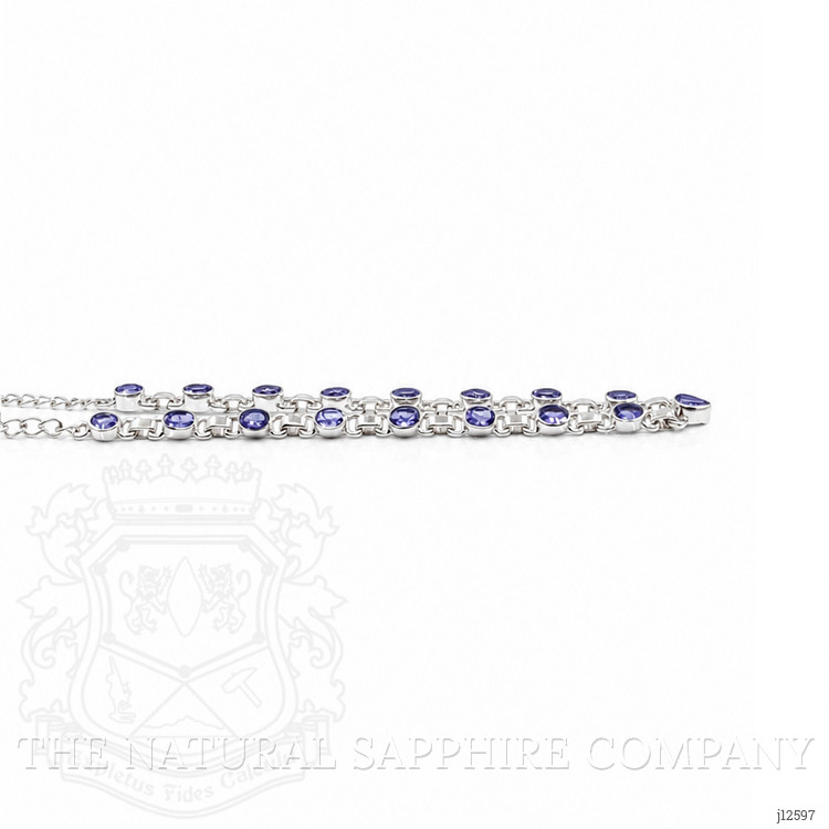 0.67 Ct. Violet Tanzanite Bezel Necklace, Silver