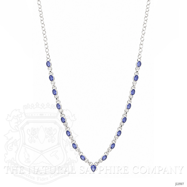 0.67 Ct. Violet Tanzanite Bezel Necklace, Silver