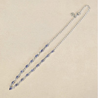 0.67 Ct. Violet Tanzanite Bezel Necklace, Silver Life Style