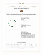 34.74 Ct. Emerald and Natural Diamond Halo Necklace, 18K White Gold Scan Report