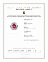 4.13 Ct. Pink Sapphire and Natural Diamond Pave Ring, 18K White Gold Scan Report