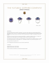 11.64 Ct. Mixed Sapphire and Natural Diamond Pave Ring, Platinum 950 Appraisal
