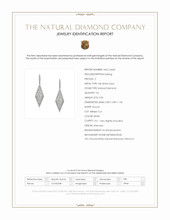 3.04 Ct.Tw.Total Carat Weight Natural Diamond Pave Earrings, 18K White Gold Scan Report