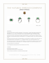 1.96 Ct. Emerald and Natural Diamond Pave Ring, 18K White Gold Appraisal