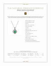 1.30 Ct. Emerald and Natural Diamond Pave Pendant, 14K White Gold Scan Report