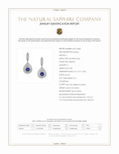 2.28 Ct.Tw.Total Carat Weight Blue Sapphire and Natural Diamond Hoops Earrings, 18K White Gold Scan Report