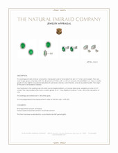 3.17&nbsp;Ct.Tw.Total Carat Weight Emerald and Natural Diamond Pave Earrings, 18K White Gold Appraisal