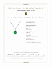 3.06 Ct. Emerald and Natural Diamond Pave Pendant, 18K White & Yellow Scan Report