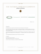 4.82 Ct.Tw.Total Carat Weight Emerald and Natural Diamond Pave Bracelet, 18K White Gold Appraisal