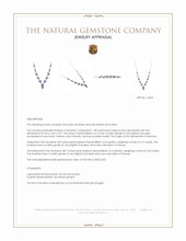 6.70&nbsp;Ct.Tw.Total Carat Weight Brown Labradorite and Blue Kyanite Bezel Necklace, Silver Appraisal