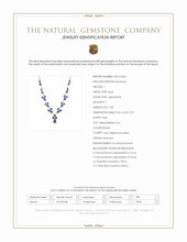6.70&nbsp;Ct.Tw.Total Carat Weight Brown Labradorite and Blue Kyanite Bezel Necklace, Silver Scan Report