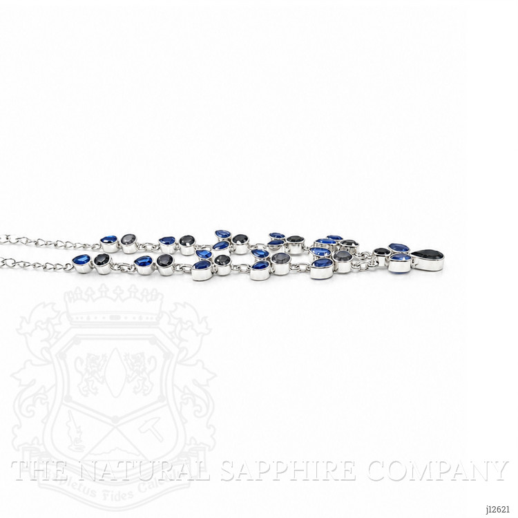 6.70 Ct.Tw. Brown Labradorite and Blue Kyanite Bezel Necklace, Silver