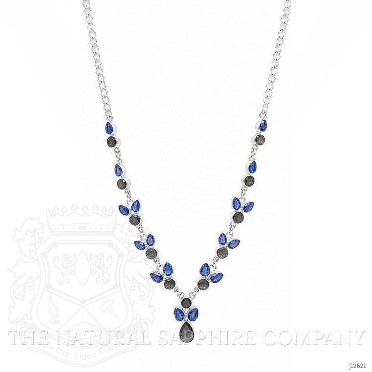 6.70 Ct.Tw. Brown Labradorite and Blue Kyanite Bezel Necklace, Silver