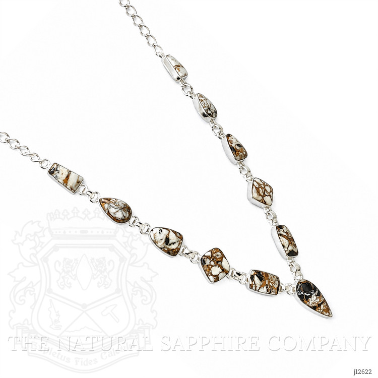 13.91 Ct.Tw. Onyx Bezel Necklace, Silver
