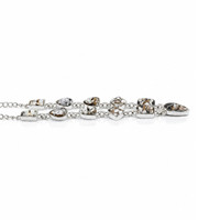 13.91 Ct.Tw.Total Carat Weight Onyx Bezel Necklace, Silver Image
