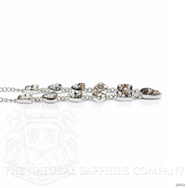 13.91 Ct.Tw. Onyx Bezel Necklace, Silver
