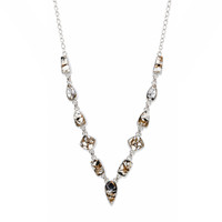 13.91 Ct.Tw.Total Carat Weight Onyx Bezel Necklace, Silver Image