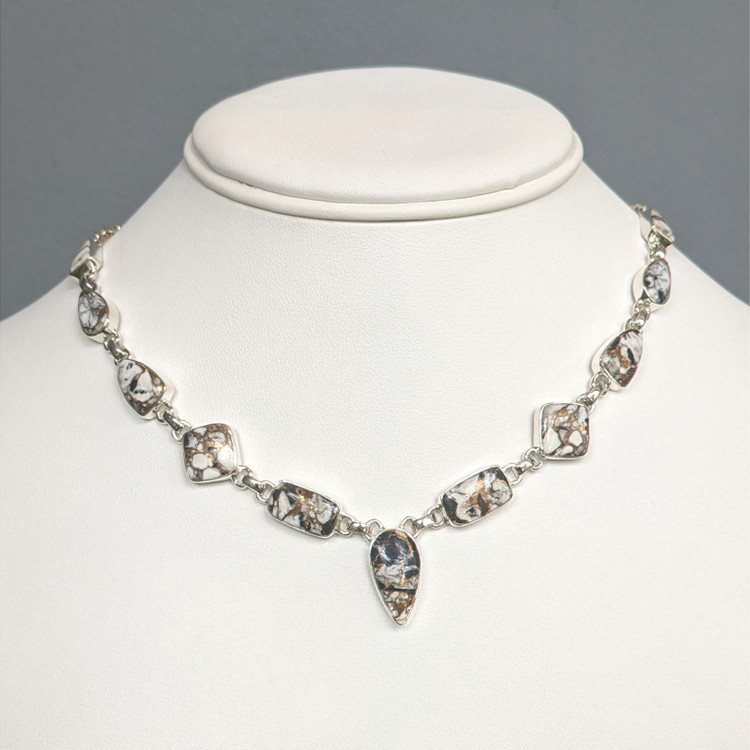 13.91 Ct.Tw. Onyx Bezel Necklace, Silver