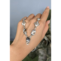 13.91&nbsp;Ct.Tw.Total Carat Weight Onyx Bezel Necklace, Silver Life Style