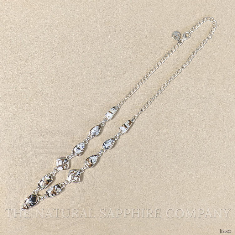 13.91 Ct.Tw. Onyx Bezel Necklace, Silver