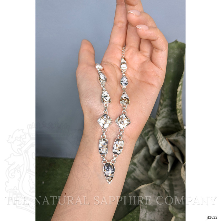 13.91 Ct.Tw. Onyx Bezel Necklace, Silver