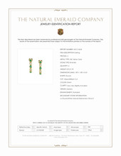 0.18 Ct.Tw.Total Carat Weight Emerald and Natural Diamond Pave Earrings, 18K Yellow Gold Scan Report