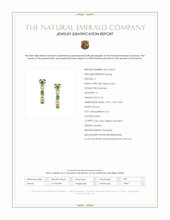 0.18 Ct.Tw.Total Carat Weight Emerald and Natural Diamond Pave Earrings, 18K Yellow Gold Scan Report