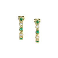 0.18 Ct.Tw. Emerald 18K Yellow Gold earring
