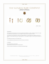 0.21&nbsp;Ct.Tw.Total Carat Weight Ruby and Natural Diamond Pave Earrings, 18K Yellow Gold Appraisal