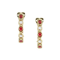 0.21 Ct.Tw. Ruby 18K Yellow Gold earring