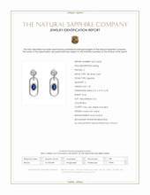 1.20&nbsp;Ct.Tw.Total Carat Weight Blue Sapphire and Natural Diamond Studs Earrings, 18K White Gold Scan Report
