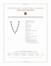34.19 Ct.Tw.Total Carat Weight Multi Color Labradorite, Pink Rose Quartz and Blue Kyanite Bezel Necklace, Silver Scan Report