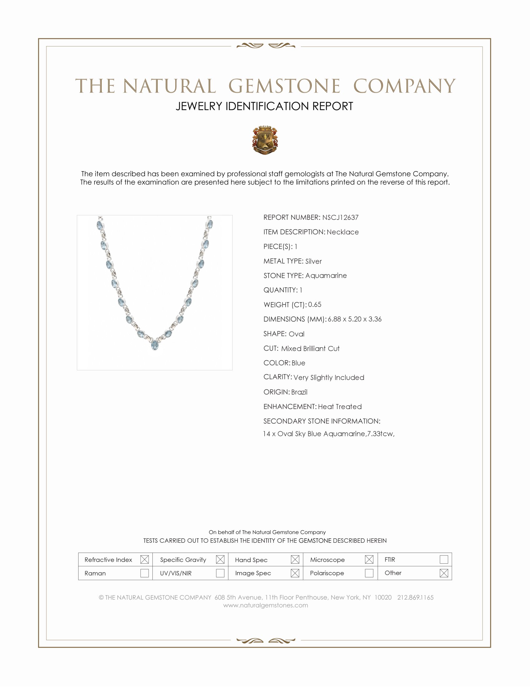 0.65 Ct. Blue Aquamarine and Sky Blue Aquamarine Bezel Necklace, Silver