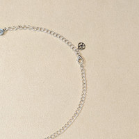 0.65 Ct. Blue Aquamarine and Sky Blue Aquamarine Bezel Necklace, Silver Life Style