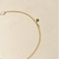 3.44 Ct. Rainbow Moonstone Bezel Necklace, Silver Life Style
