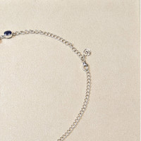 1.52 Ct. Blue Kyanite, White Topaz and Purple Amethyst Bezel Necklace, Silver Life Style