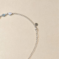 1.59 Ct. Rainbow Moonstone and Sky Blue Topaz Bezel Necklace, Silver Life Style