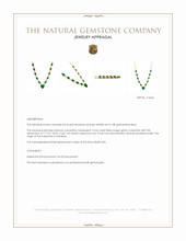 47.77 Ct.Tw.Total Carat Weight Malachite Bezel Necklace, 18K Gold Plated Silver Appraisal