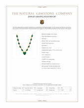 47.77 Ct.Tw.Total Carat Weight Malachite Bezel Necklace, 18K Gold Plated Silver Scan Report