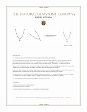 0.85 Ct. Purple Amethyst and White Topaz Bezel Necklace, Silver Appraisal