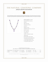 0.85 Ct. Purple Amethyst and White Topaz Bezel Necklace, Silver Scan Report