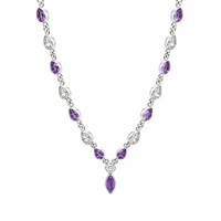 0.85 Ct. Amethyst Silver necklace