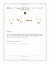 11.34&nbsp;Ct.Tw.Total Carat Weight Blue Kyanite Bezel Necklace, 18K Gold Plated Silver Appraisal