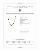 11.34 Ct.Tw.Total Carat Weight Blue Kyanite Bezel Necklace, 18K Gold Plated Silver Scan Report