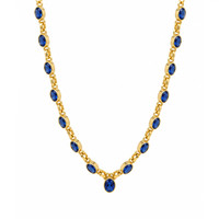 11.34 Ct. Kyanite 18K Gold Plated Silver necklace