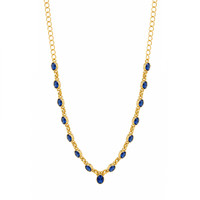 11.34&nbsp;Ct.Tw.Total Carat Weight Blue Kyanite Bezel Necklace, 18K Gold Plated Silver Image