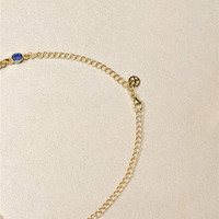 11.34&nbsp;Ct.Tw.Total Carat Weight Blue Kyanite Bezel Necklace, 18K Gold Plated Silver Life Style