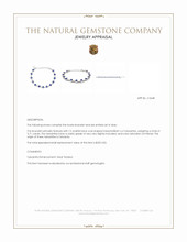 5.71&nbsp;Ct.Tw.Total Carat Weight Violetish Blue Tanzanite Bezel Bracelet, Silver Appraisal