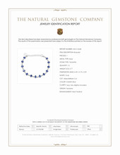 5.71&nbsp;Ct.Tw.Total Carat Weight Violetish Blue Tanzanite Bezel Bracelet, Silver Scan Report